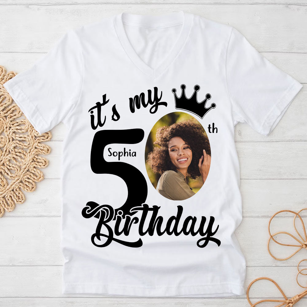 50th Birthday Shirts, Custom Birthday Shirts, Turning 50 Shirt, Gifts For Women Turning 50, 50 And Fabulous Shirt, 50th Birthday Shirts For Her - YPT-HCT