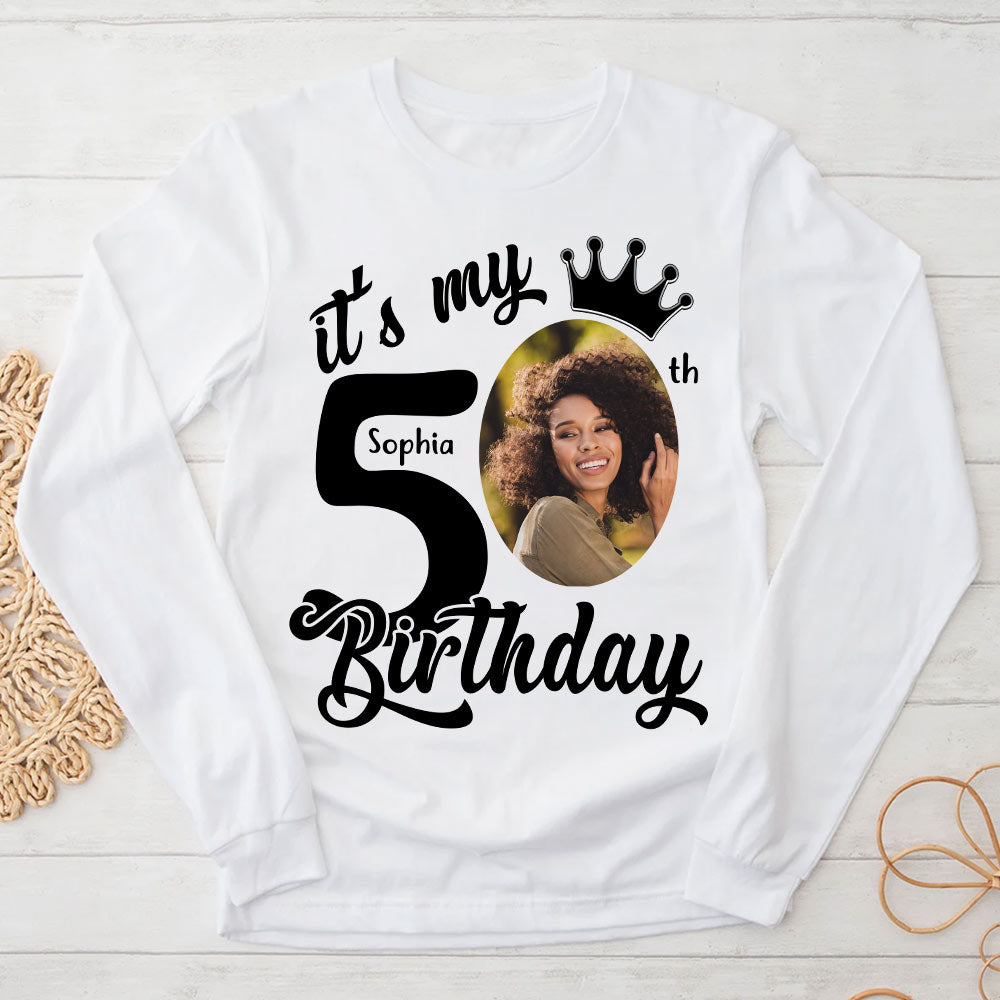 50th Birthday Shirts, Custom Birthday Shirts, Turning 50 Shirt, Gifts For Women Turning 50, 50 And Fabulous Shirt, 50th Birthday Shirts For Her - YPT-HCT
