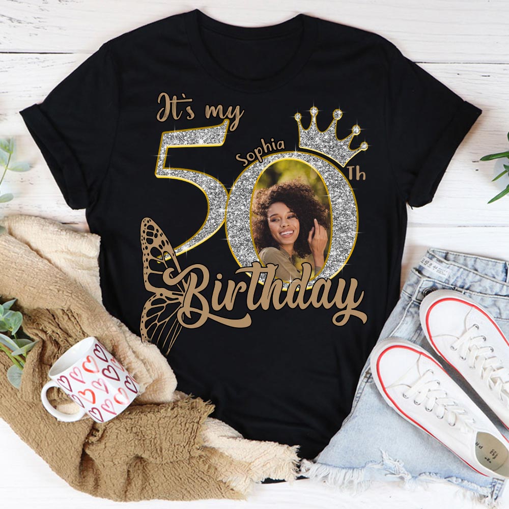 50th Birthday Shirts, Custom Birthday Shirts, Turning 50 Shirt, Gifts For Women Turning 50, 50 And Fabulous Shirt, 50th Birthday Shirts For Her - YPT-HCT