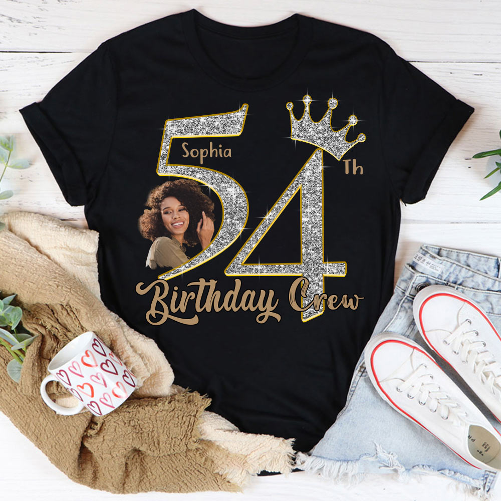 54th Birthday Shirts, Custom Photo Birthday Shirts, Turning 54 Shirt, Gifts For Women Turning 54, 54 And Fabulous Shirt, 54th Birthday Shirts For Her-YPT-HCT