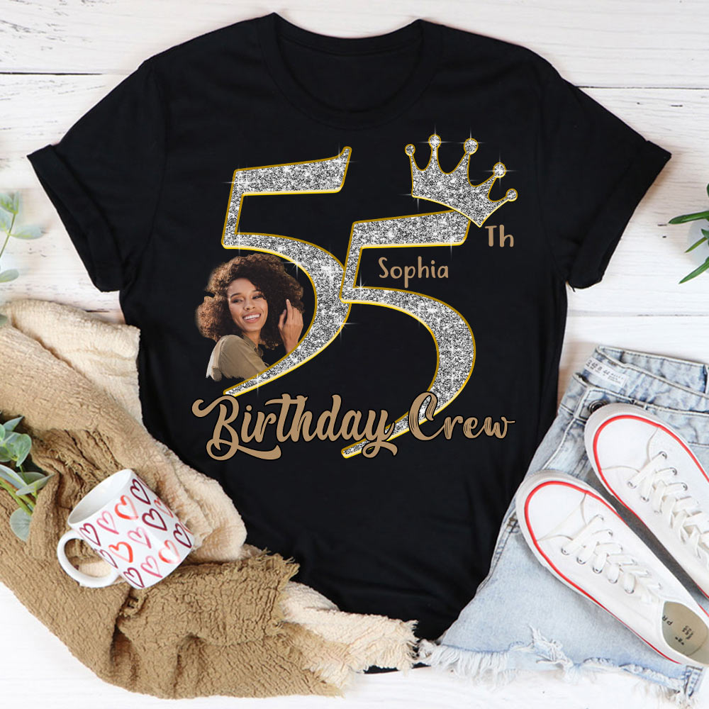 55th Birthday Shirts, Custom Photo Birthday Shirts, Turning 55 Shirt, Gifts For Women Turning 55, 55 And Fabulous Shirt, 55th Birthday Shirts For Her - YPT-HCT