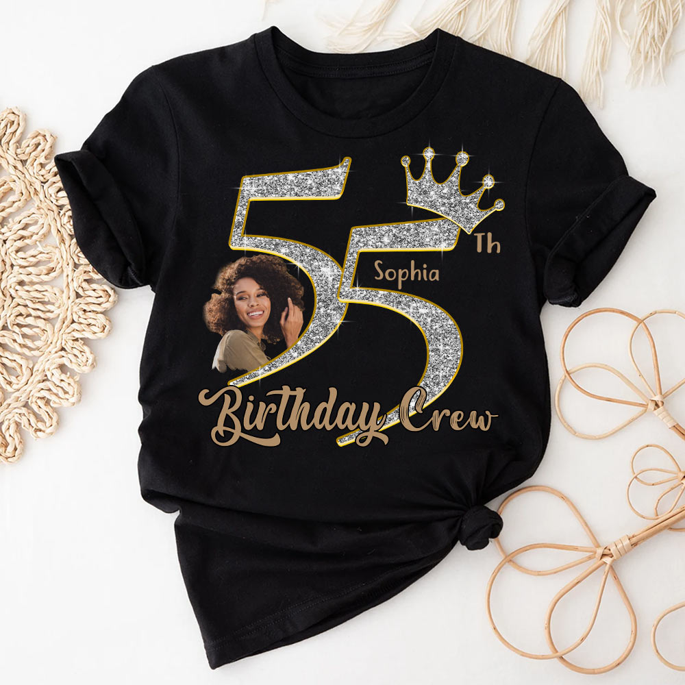 55th Birthday Shirts, Custom Photo Birthday Shirts, Turning 55 Shirt, Gifts For Women Turning 55, 55 And Fabulous Shirt, 55th Birthday Shirts For Her - YPT-HCT