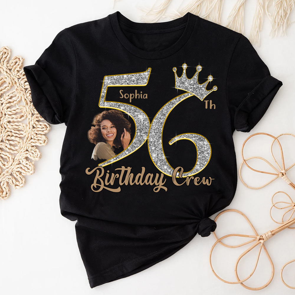 56th Birthday Shirts, Custom Photo Birthday Shirts, Turning 56 Shirt, Gifts For Women Turning 56, 56 And Fabulous Shirt, 56th Birthday Shirts For Her-YPT-HCT