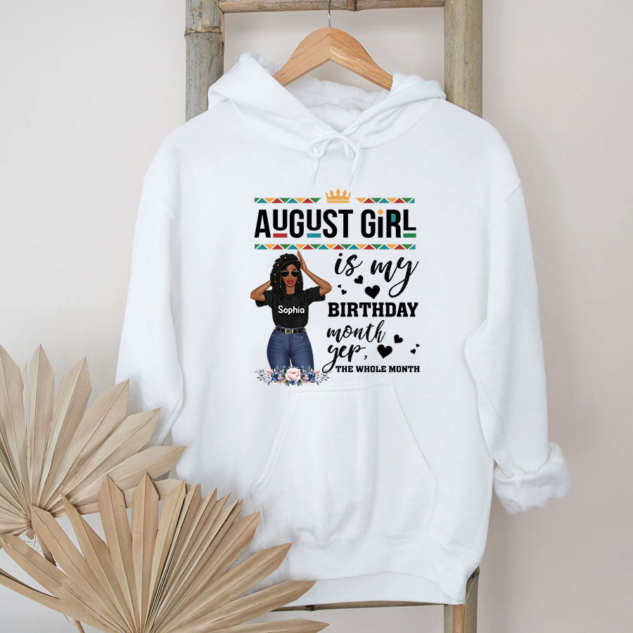 Custom Birthday Shirt, Queen was born In August, August Birthday Shirts For Woman, August Birthday Gifts, August Is My Birthday Month