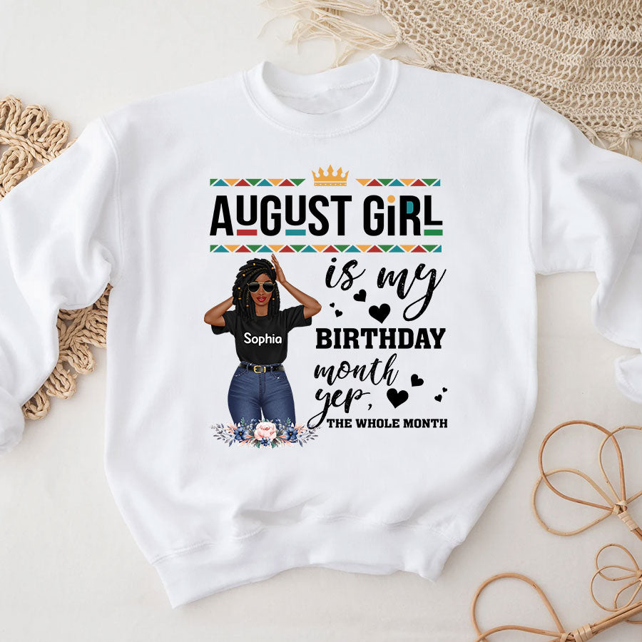 Custom Birthday Shirt, Queen was born In August, August Birthday Shirts For Woman, August Birthday Gifts, August Is My Birthday Month