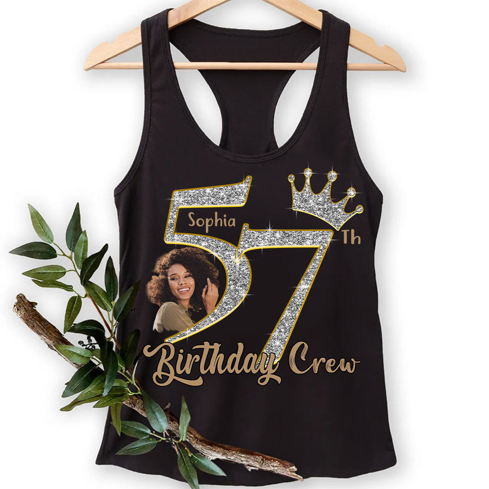57th Birthday Shirts, Custom Photo Birthday Shirts, Turning 57 Shirt, Gifts For Women Turning 57, 57 And Fabulous Shirt, 57th Birthday Shirts For Her-YPT-HCT