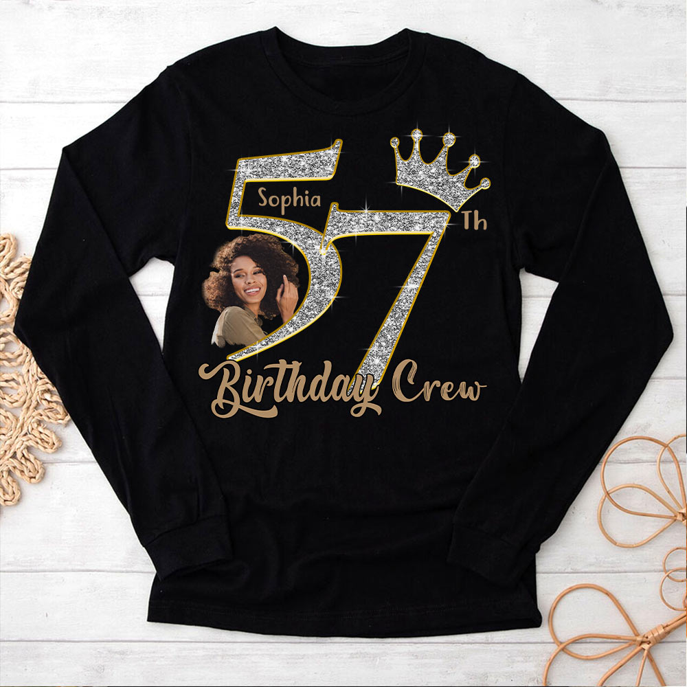 57th Birthday Shirts, Custom Photo Birthday Shirts, Turning 57 Shirt, Gifts For Women Turning 57, 57 And Fabulous Shirt, 57th Birthday Shirts For Her-YPT-HCT