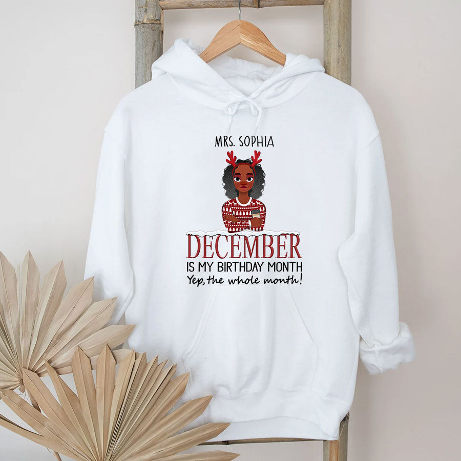 December Birthday Shirt, Custom Birthday Shirt, Queen Was Born In December Birthday Shirts For Woman