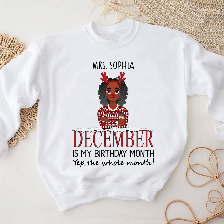December Birthday Shirt, Custom Birthday Shirt, Queen Was Born In December Birthday Shirts For Woman
