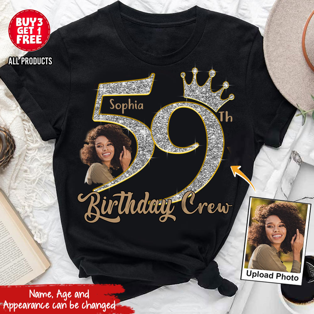 59th Birthday Shirts, Custom Photo Birthday Shirts, Turning 59 Shirt, Gifts For Women Turning 59, 59 And Fabulous Shirt, 59th Birthday Shirts For Her - YPT-HCT