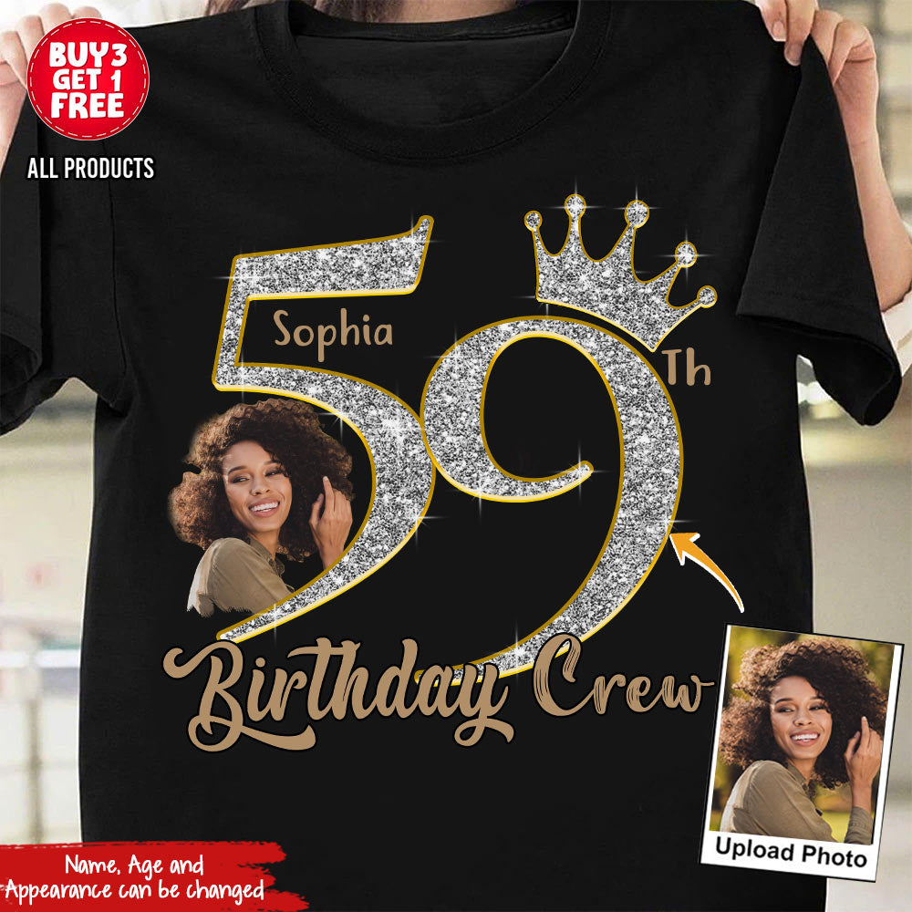 59th Birthday Shirts, Custom Photo Birthday Shirts, Turning 59 Shirt, Gifts For Women Turning 59, 59 And Fabulous Shirt, 59th Birthday Shirts For Her - YPT-HCT
