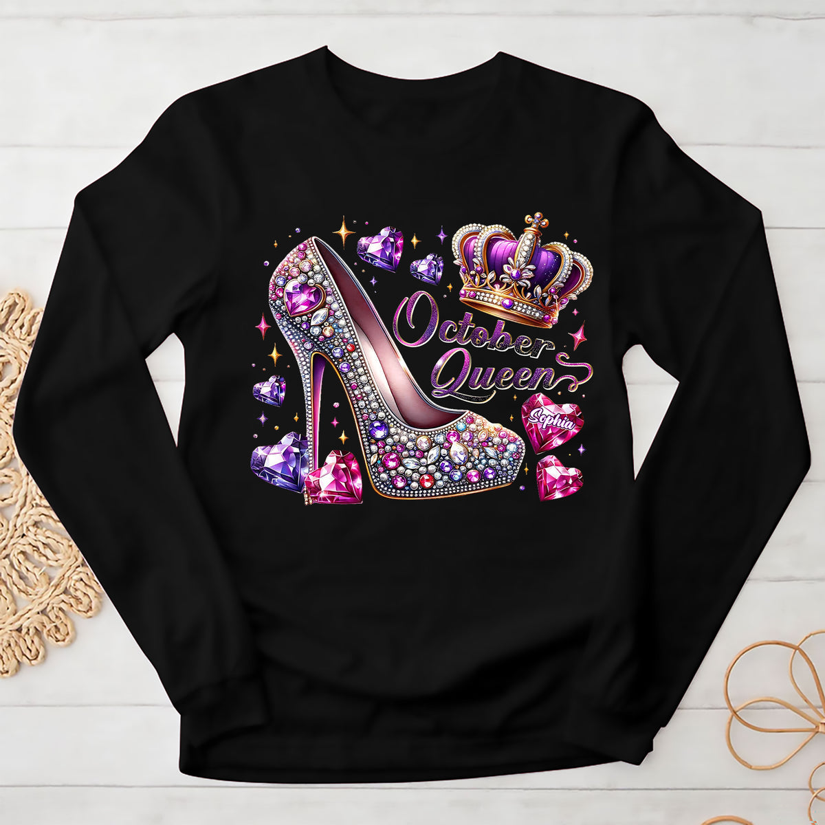 October Birthday Shirt, Custom Birthday Shirt, Queens Born In October, October Birthday Shirts For Woman, October Birthday Gifts, October Is My Birthday Month, Yep The Whole Month-YPT-ALK