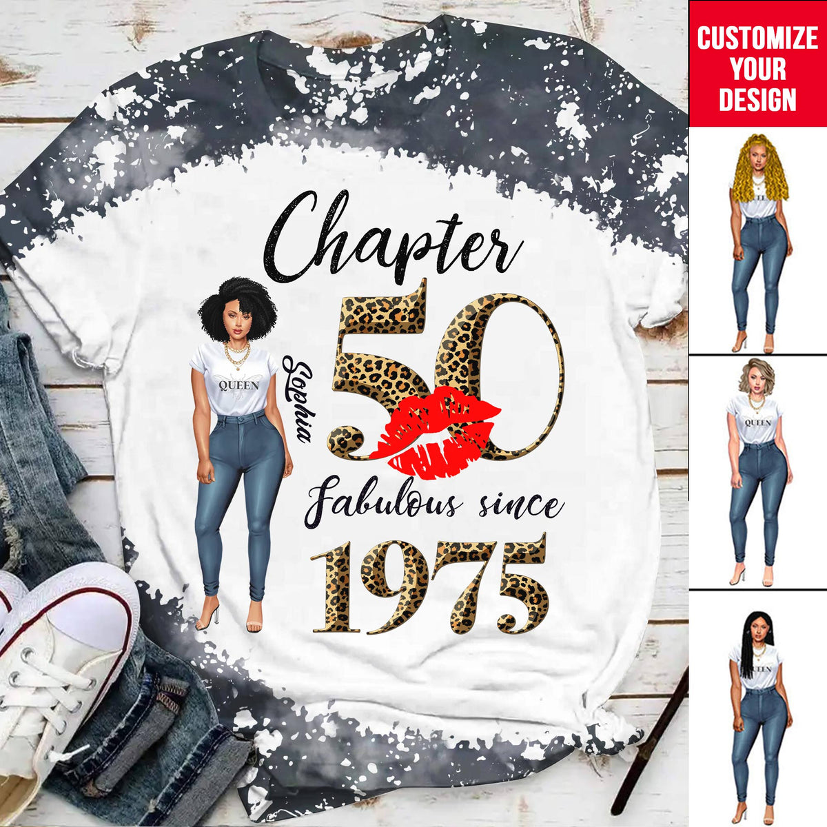 Chapter 50, Fabulous Since 1975 50th Birthday Unique T Shirt For Woman, Custom Birthday Shirt, Her Gifts For 50 Years Old , Turning 50 Birthday Cotton Shirt-YPT-HCT