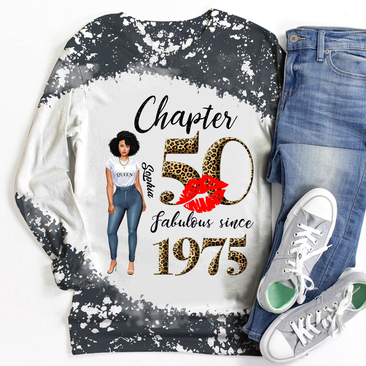 Chapter 50, Fabulous Since 1975 50th Birthday Unique T Shirt For Woman, Custom Birthday Shirt, Her Gifts For 50 Years Old , Turning 50 Birthday Cotton Shirt-YPT-HCT