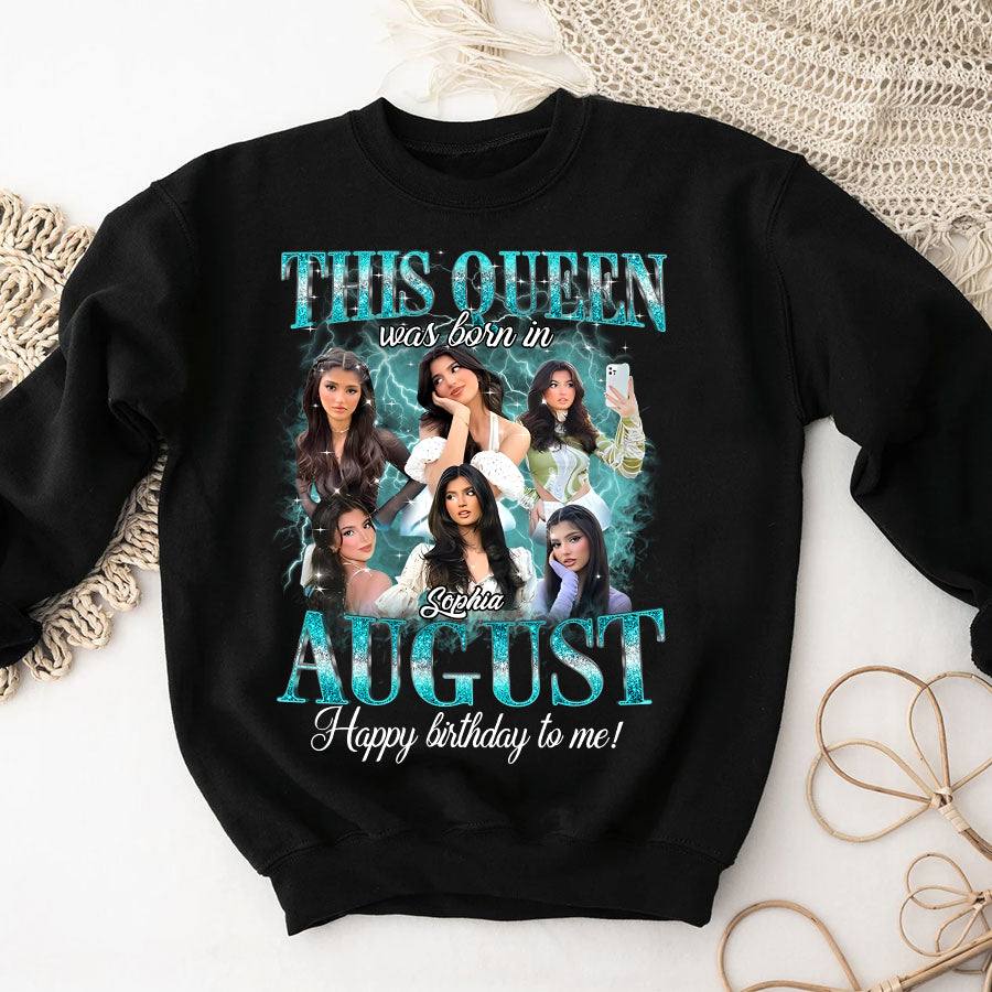 August Birthday Shirt, Custom Birthday Shirt, Queens Born In August, August Birthday Shirts For Woman, August Birthday Gifts, August Is My Birthday Month, Yep The Whole Month-YPT-TLQ