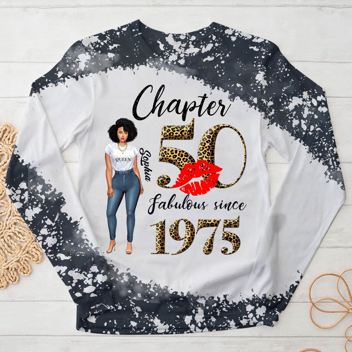 Chapter 50, Fabulous Since 1975 50th Birthday Unique T Shirt For Woman, Custom Birthday Shirt, Her Gifts For 50 Years Old , Turning 50 Birthday Cotton Shirt-YPT-HCT