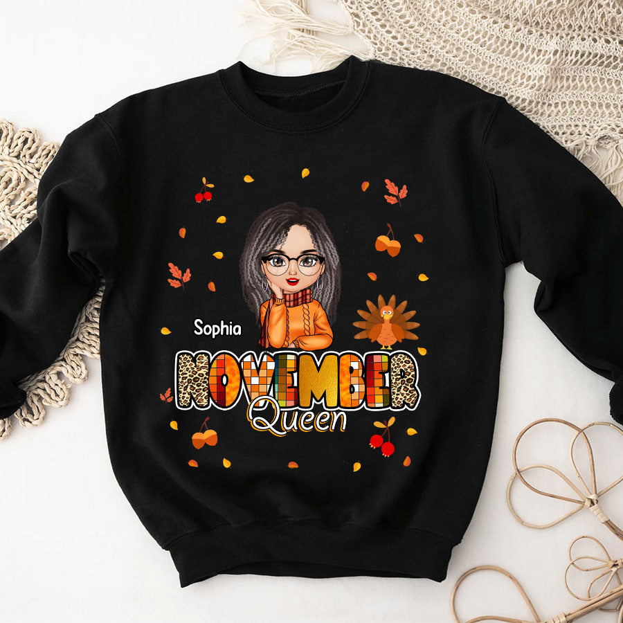 November Birthday Shirt, Custom Birthday Shirt, Queens Born In November, November Birthday Shirts For Woman, November Birthday Gifts