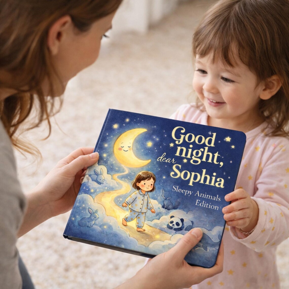 Personalized Bedtime Story Book for Kids – Custom Name Good Night Book – Baby Shower Gift, Newborn Gift, Birthday Gift for Kids