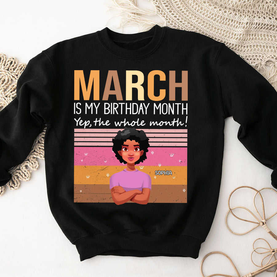 Custom Birthday Shirt, March Birthday Shirts For Woman, March Birthday Gifts