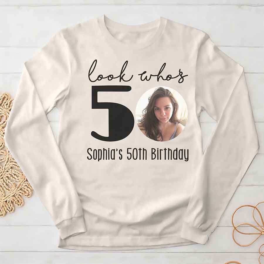 50th Birthday Shirts, Custom Birthday Shirts, Turning 50 Shirt, Gifts For Women Turning 50, 50 And Fabulous Shirt, 50th Birthday Shirts For Her-YPT-ALK