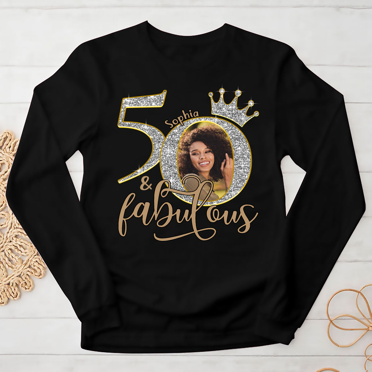 50th Birthday Shirts, Custom Birthday Shirts, Turning 50 Shirt, Gifts For Women Turning 50, 50 And Fabulous Shirt, 50th Birthday Shirts For Her - YPT-ALK