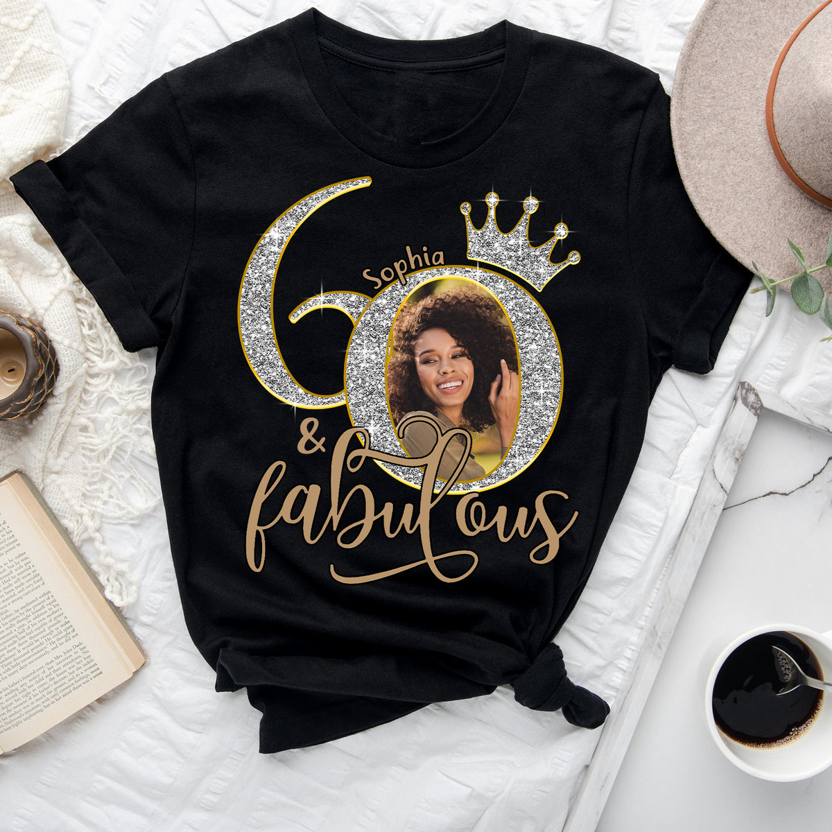60th Birthday Shirts, Custom Photo Birthday Shirts, Turning 60 Shirt, Gifts For Women Turning 60, 60 And Fabulous Shirt, 60th Birthday Shirts For Her-YPT-ALK