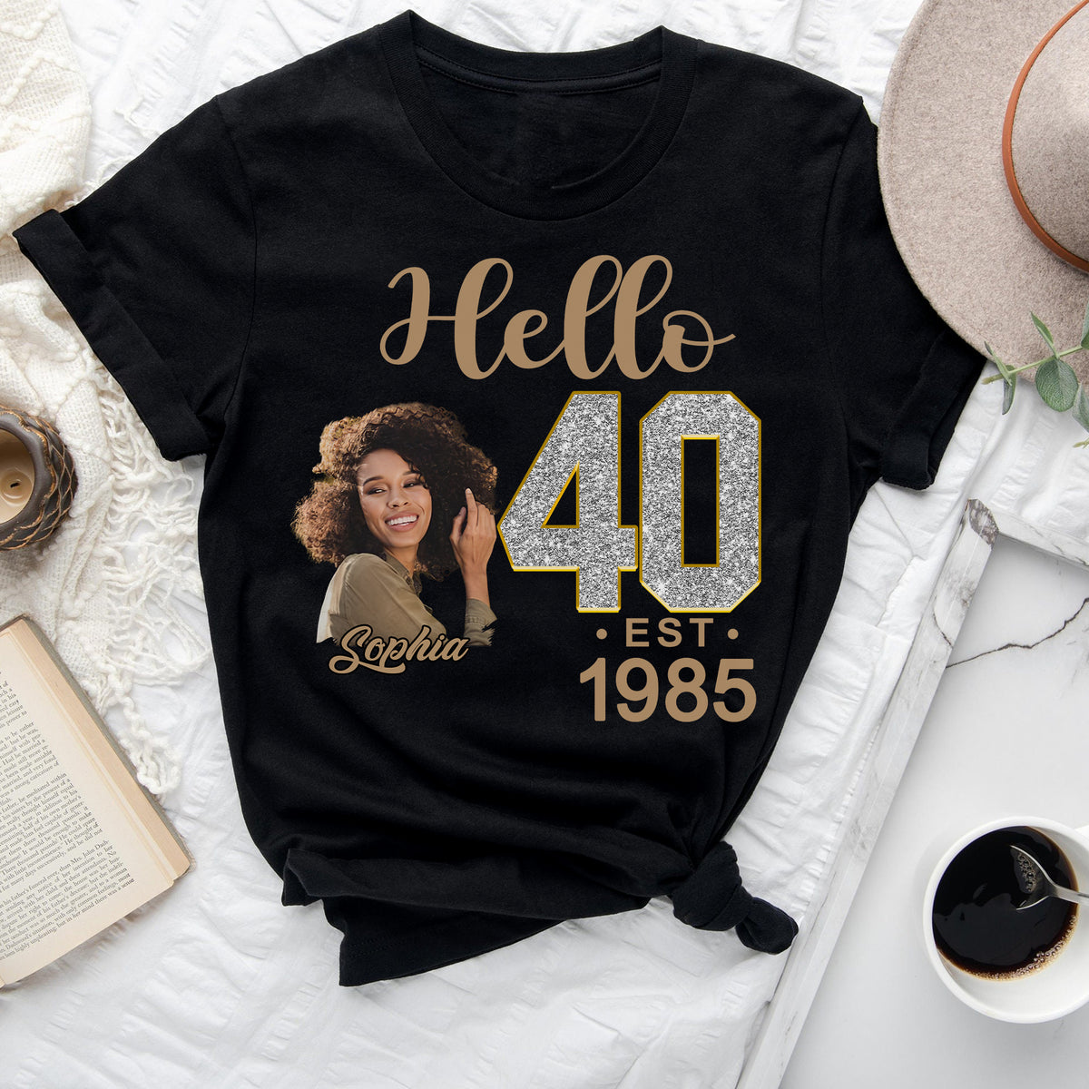 40th Birthday Shirts, Custom Birthday Shirts, Turning 40 Shirt, Gifts For Women Turning 40, 40 And Fabulous Shirt, 1985 Shirt, 40th Birthday Shirts For Her-YPT-ALK
