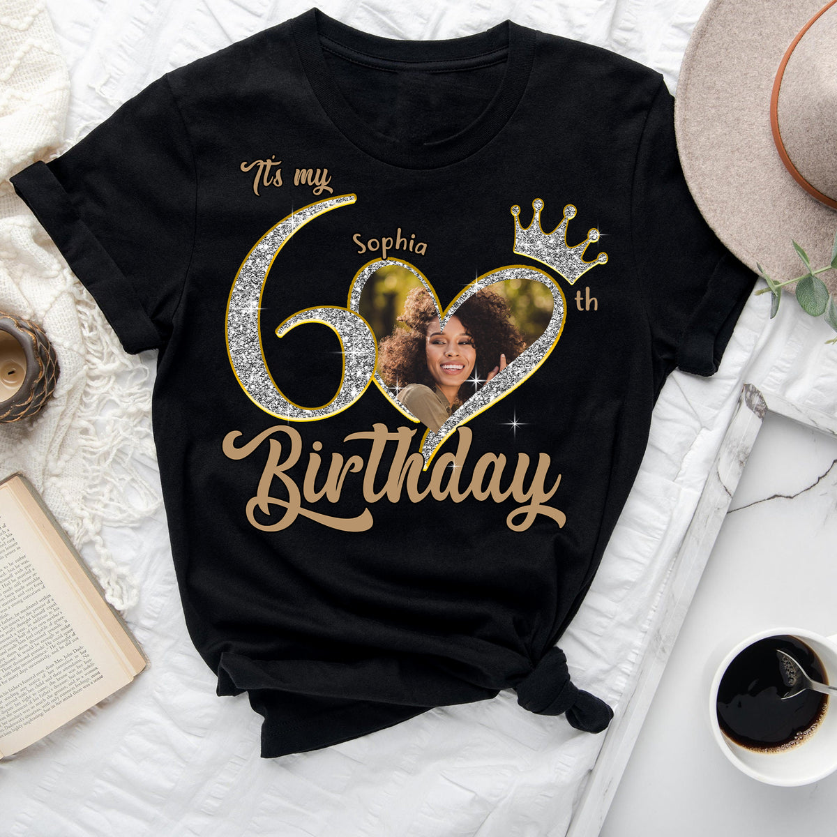 60th Birthday Shirts, Custom Birthday Shirts, Turning 60 Shirt, Gifts For Women Turning 60, 60 And Fabulous Shirt, 60th Birthday Shirts For Her-YPT-ALK