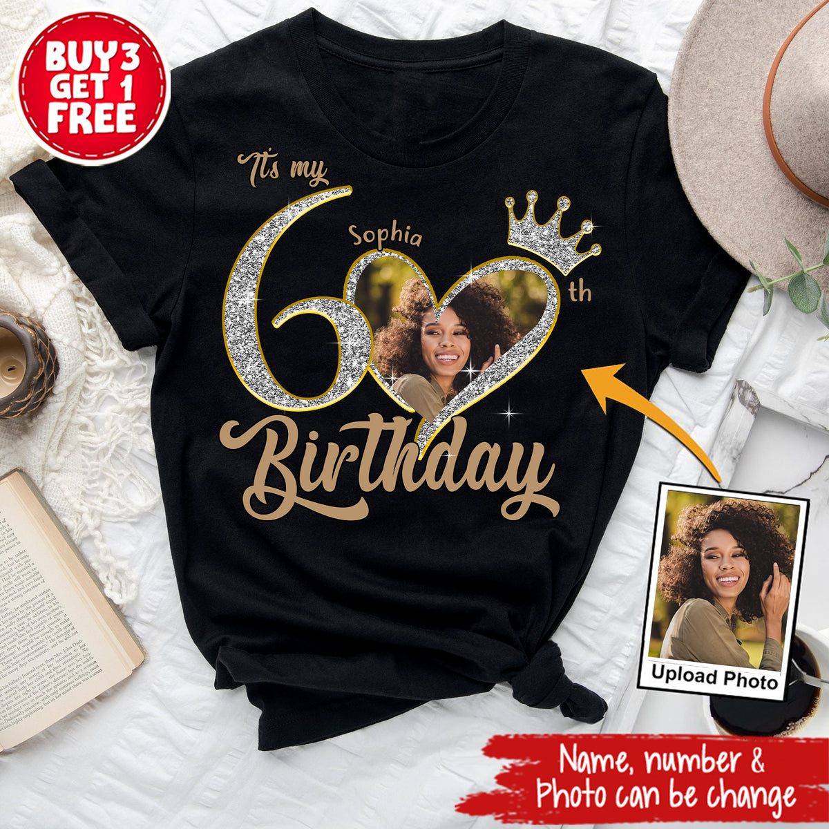 60th Birthday Shirts, Custom Birthday Shirts, Turning 60 Shirt, Gifts For Women Turning 60, 60 And Fabulous Shirt, 60th Birthday Shirts For Her-YPT-ALK