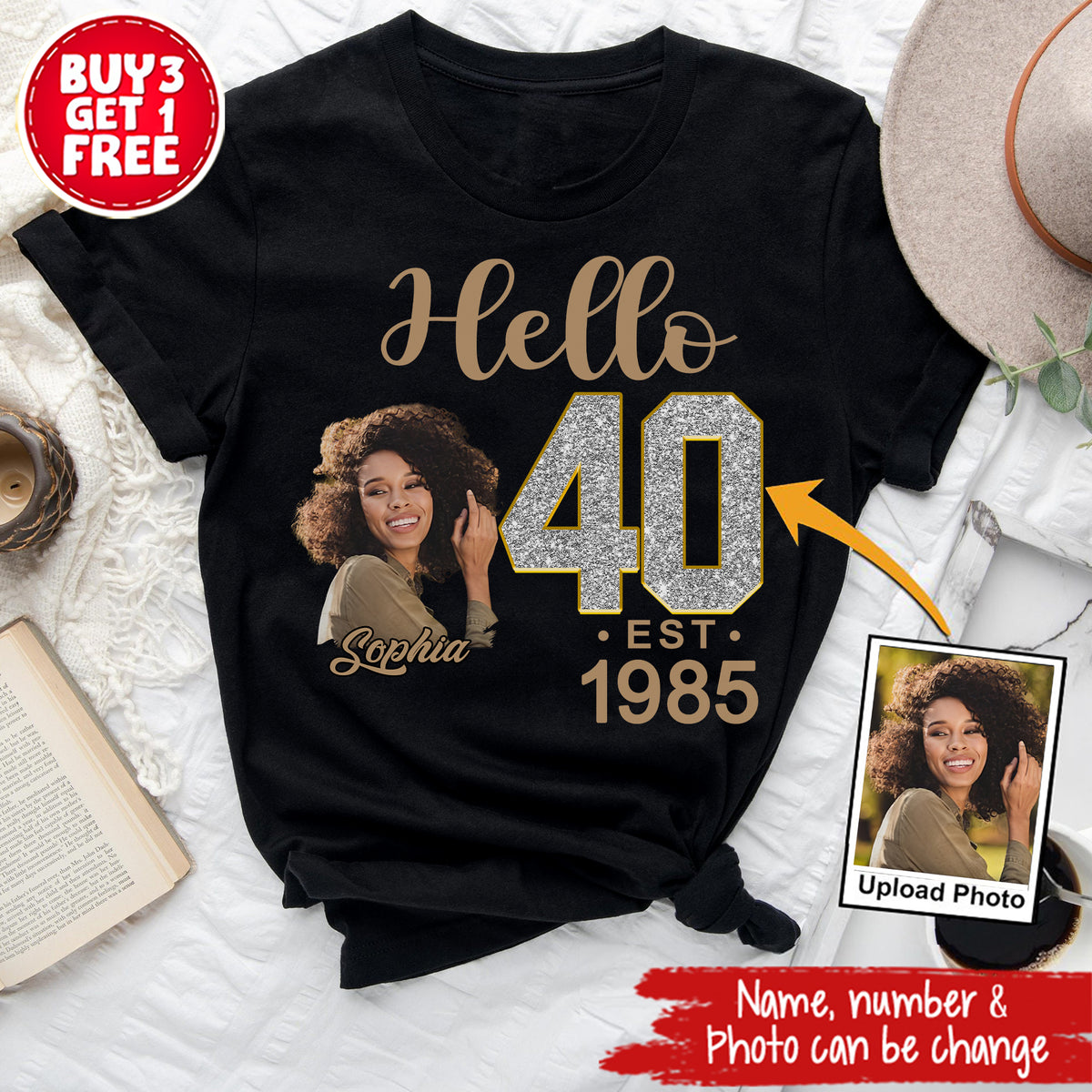 40th Birthday Shirts, Custom Birthday Shirts, Turning 40 Shirt, Gifts For Women Turning 40, 40 And Fabulous Shirt, 1985 Shirt, 40th Birthday Shirts For Her-YPT-ALK