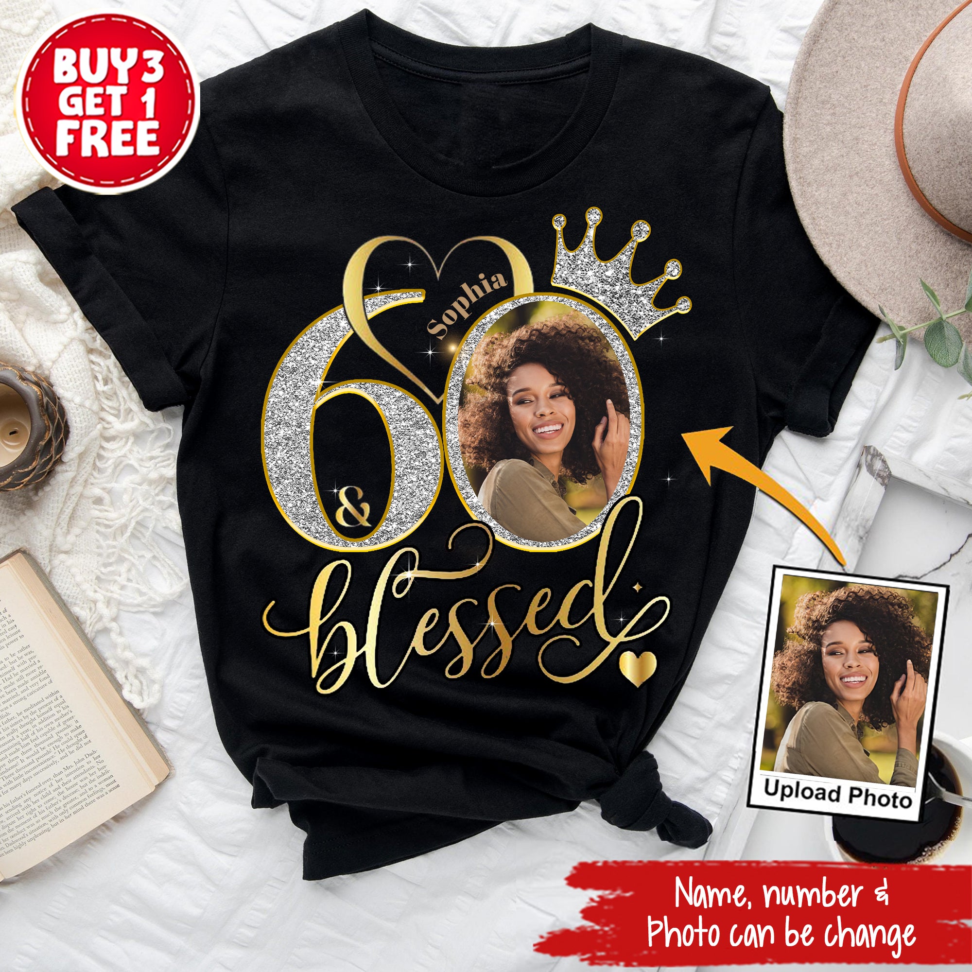 60th Birthday Shirts, Custom Photo Birthday Shirts, Turning 60 Shirt, Gifts For Women Turning 60, 60th Birthday Shirts For Her-YPT-ALK