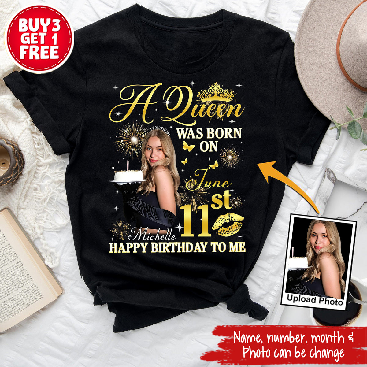 June Birthday Shirt, Custom Birthday Shirt, Queens Born In June, June Birthday Shirts For Woman, June Birthday Gifts, June Is My Birthday Month, Yep The Whole Month-YPT-ALK