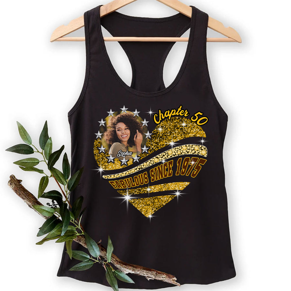 Custom Face Photo 50&#39;s Birthday Shirt, 50th Birthday Unique T Shirt For Woman, Custom Birthday Shirt, Her Gifts For 50 Years Old, Custom Picture Tee, Personalized Birthday Shirt-YPT-HCT