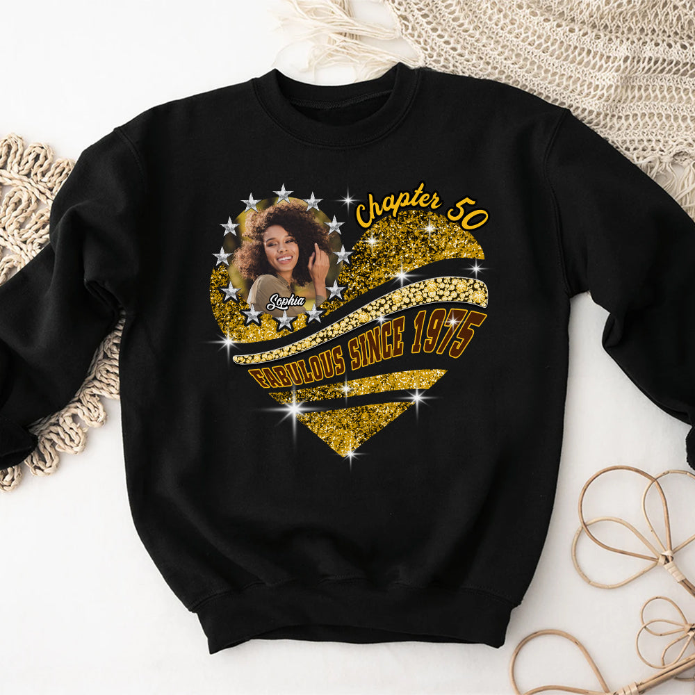 Custom Face Photo 50&#39;s Birthday Shirt, 50th Birthday Unique T Shirt For Woman, Custom Birthday Shirt, Her Gifts For 50 Years Old, Custom Picture Tee, Personalized Birthday Shirt-YPT-HCT