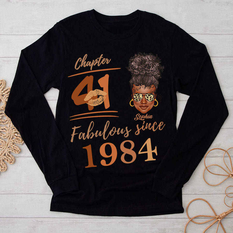 Chapter 41, Fabulous Since 1984 41st Birthday Unique T Shirt For Woman, Her Gifts For 41 Years Old , Turning 41 Birthday Cotton Shirt TLQ