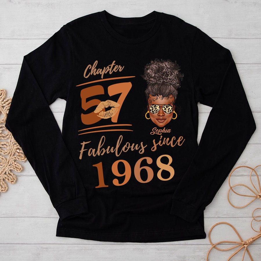 Chapter 57, Fabulous Since 1968 57th Birthday Unique T Shirt For Woman, Her Gifts For 57 Years Old , Turning 57 Birthday Cotton Shirt TLQ