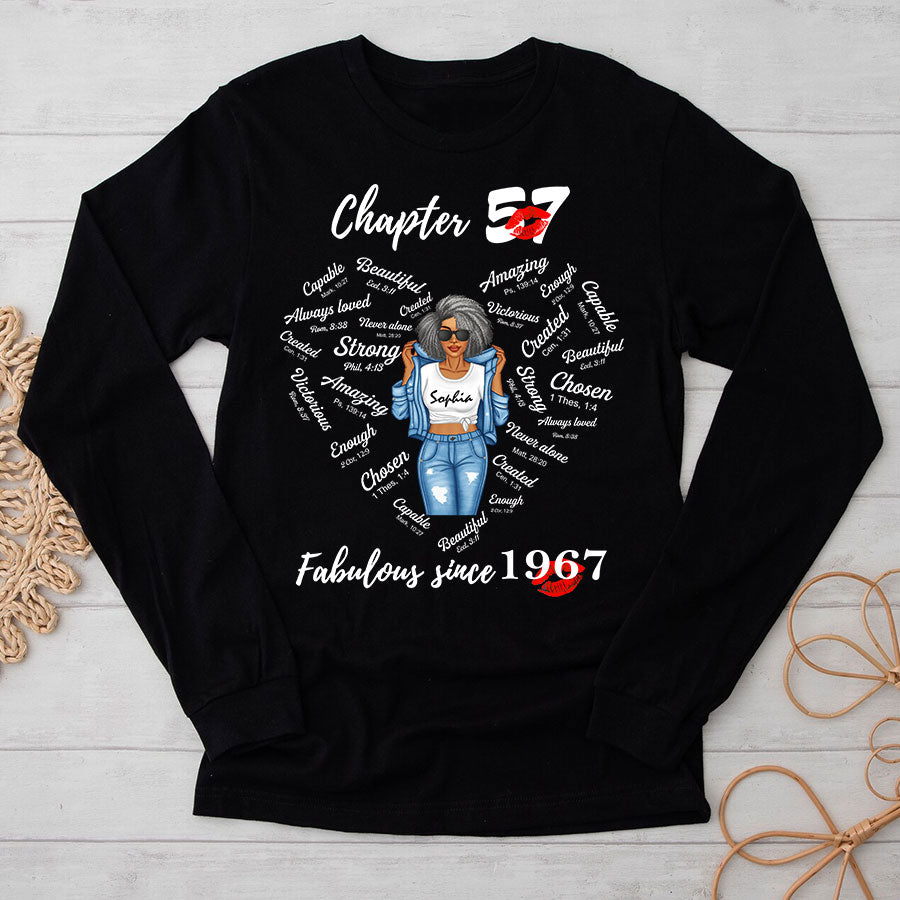 Chapter 57, Fabulous Since 1967 57th Birthday Unique T Shirt For Woman, Her Gifts For 57 Years Old , Turning 57 Birthday Cotton Shirt-TLQ