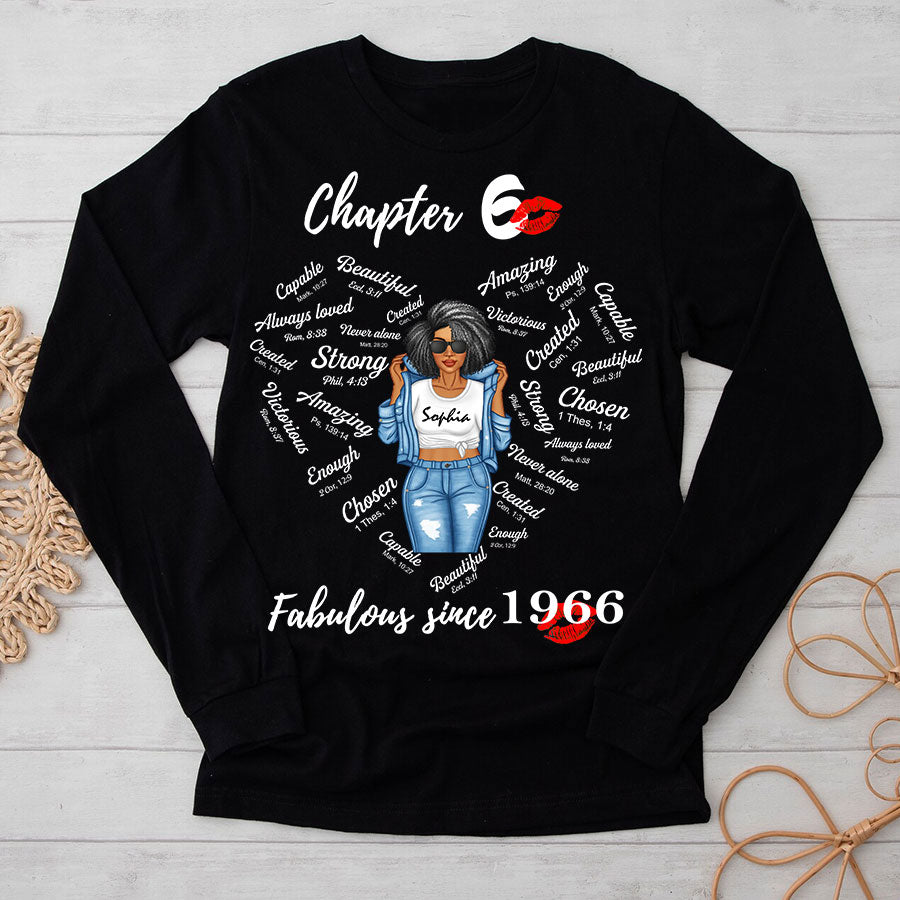 Chapter 60 Fabulous Since 1966 60th Birthday Unique T Shirt For Woman, Her Gifts For 60 Years Old , Turning 60 Birthday Cotton Shirt-TLQ
