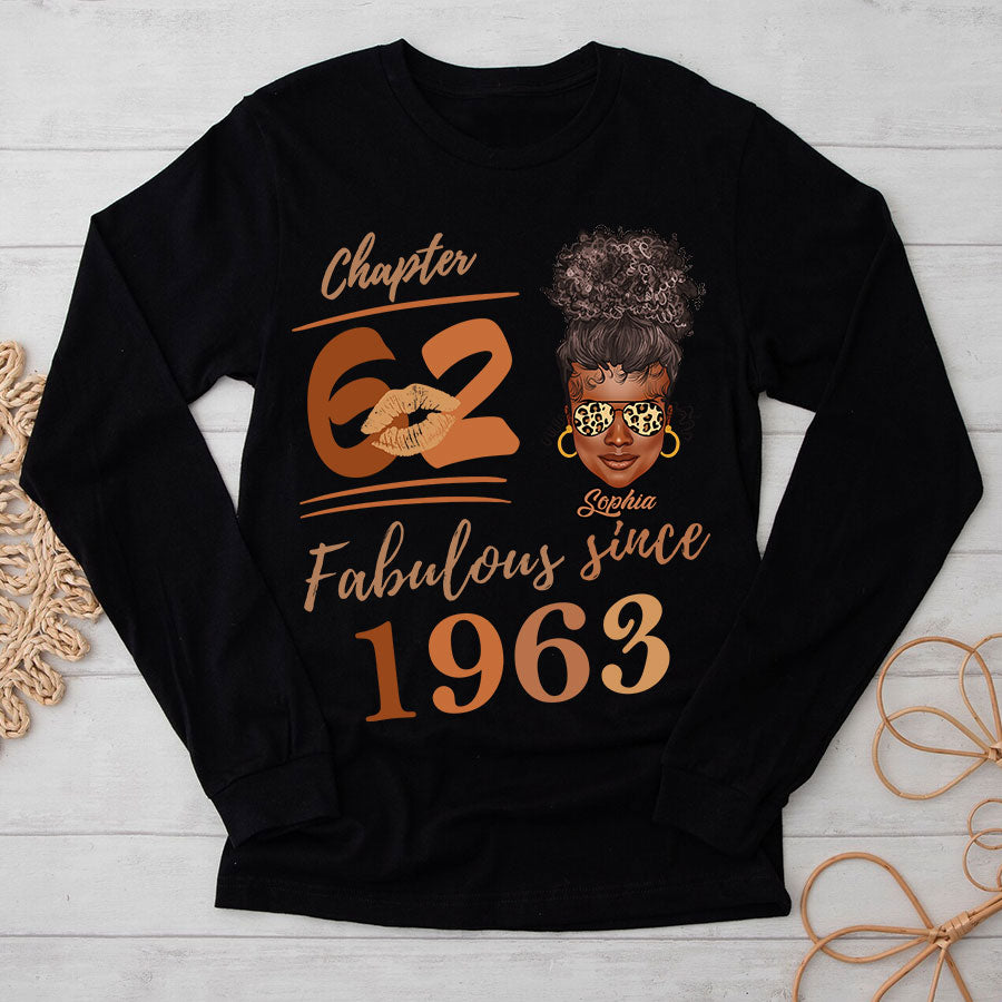 Chapter 62, Fabulous Since 1963 62nd Birthday Unique T Shirt For Woman, Her Gifts For 62 Years Old , Turning 62 Birthday Cotton Shirt TLQ