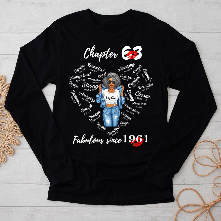Chapter 63 Fabulous Since 1961 63rd Birthday Unique T Shirt For Woman, Her Gifts For 63 Years Old , Turning 63 Birthday Cotton Shirt-TLQ