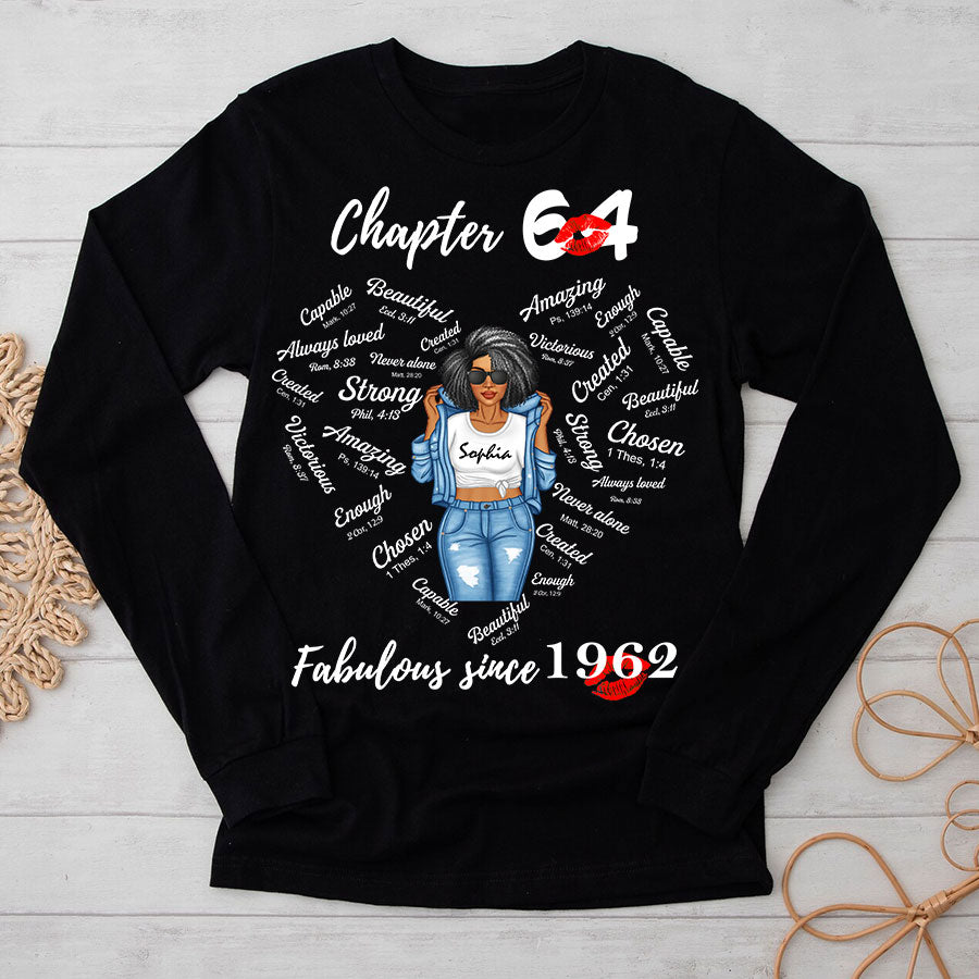 Chapter 64 Fabulous Since 1962 64th Birthday Unique T Shirt For Woman, Her Gifts For 64 Years Old , Turning 64 Birthday Cotton Shirt-TLQ