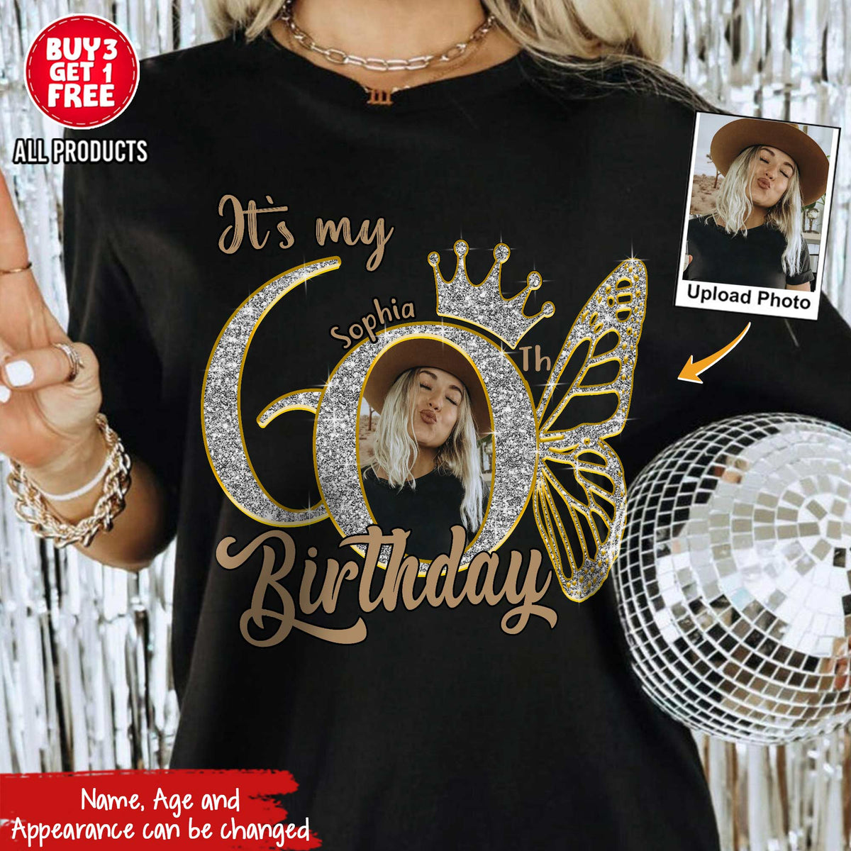 60th Birthday Shirts, Custom Photo Birthday Shirts, Turning 60 Shirt, Gifts For Women Turning 60, 60 And Fabulous Shirt, 60th Birthday Shirts For Her - YPT-HCT