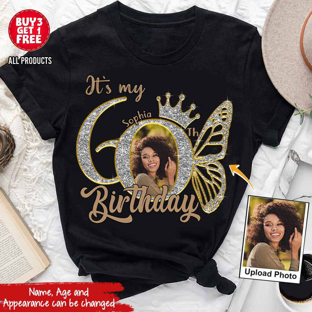 60th Birthday Shirts, Custom Photo Birthday Shirts, Turning 60 Shirt, Gifts For Women Turning 60, 60 And Fabulous Shirt, 60th Birthday Shirts For Her - YPT-HCT