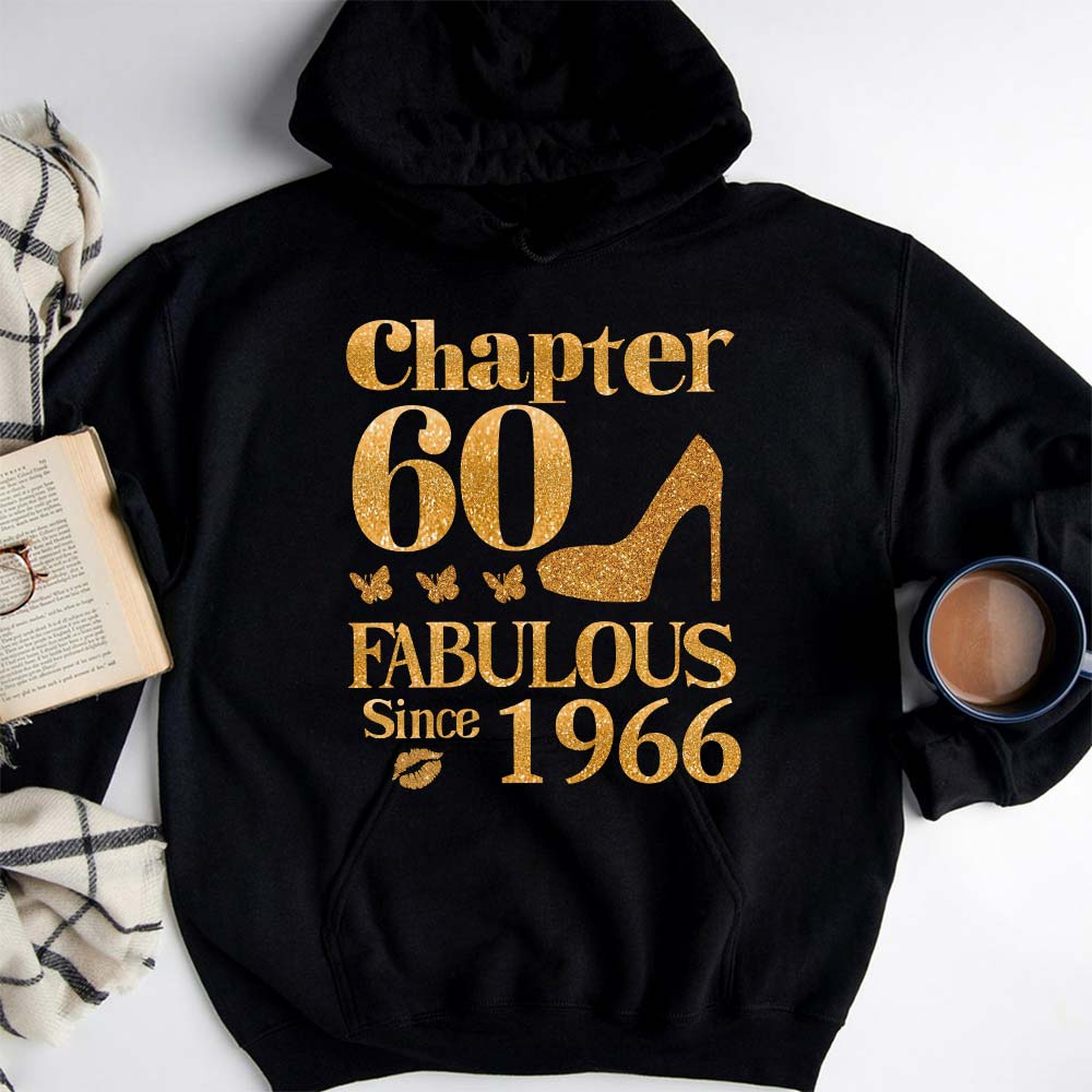 Chapter 60, Fabulous Since 1966 60th Birthday Unique T Shirt For Woman, Her Gifts For 60 Years Old , Turning 60 Birthday Cotton Shirt