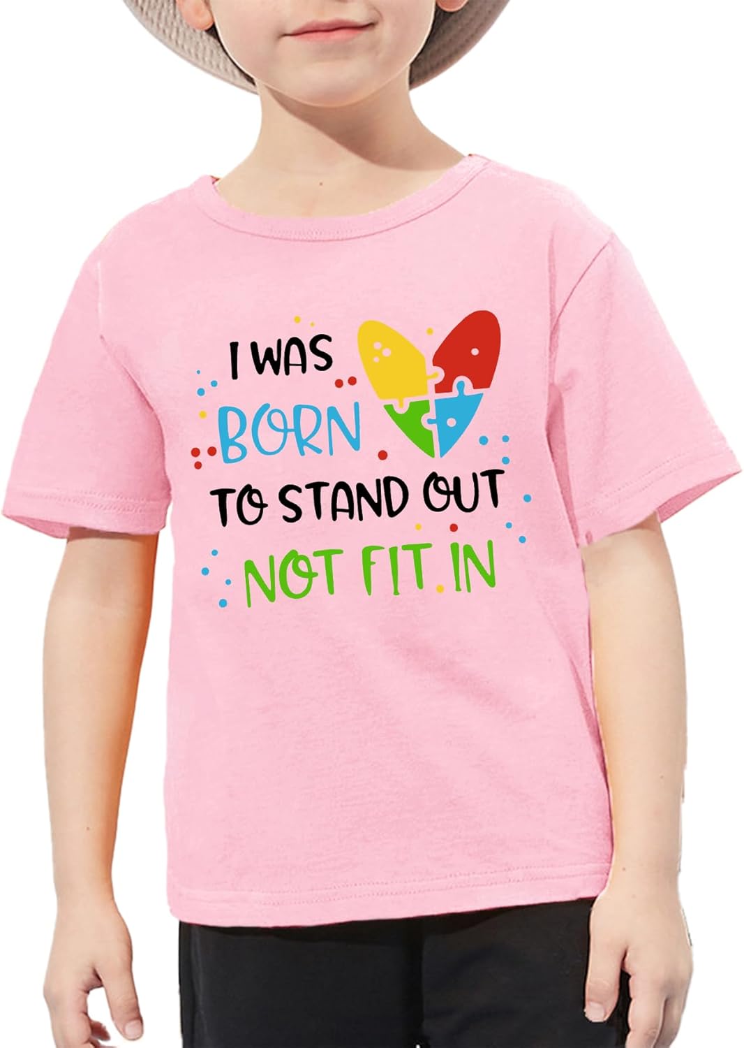 Autism Awareness T-Shirt Kids Puzzle Heart Graphic Tee Autism Support Tshirt Toddler Mental Health Tops