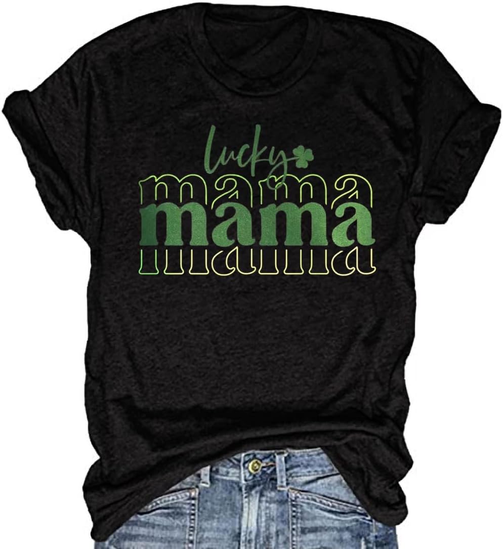 T-Shirt for Mama Women&#39;s Mom Life Graphic Tees Casual Cute Mother&#39;s Day Tops for Mommy