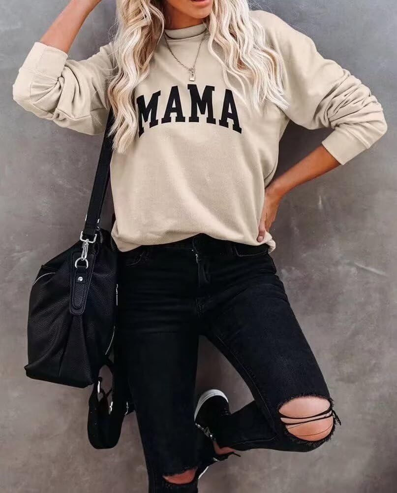 LEEDYA Donne Manica Lunga Mama Felpe Girocollo Casual LEEDYA Donne Manica Lunga Mama Felpe Girocollo Casual