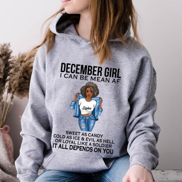 Personalized December Shirt, December Birthday T Shirt, Customize Birthday Shirt For Black Woman
