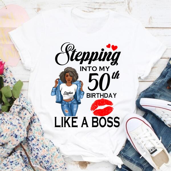 Personalized Birthday T Shirt, Chapter 50, Fabulous Since 1971 50th Birthday Unique T Shirt For Woman, Her Gifts For 50 Years Old , Turning 50 Birthday Cotton Shirt