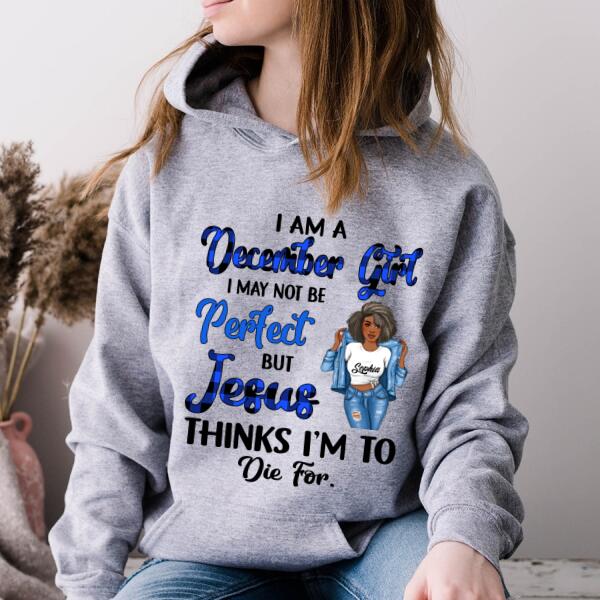 Personalized Birthday T Shirt, December Queen shirt, Queens Are Born In December Cotton T-Shirt, December Birthday Gifts For Afro Woman, December Birthday Gifts